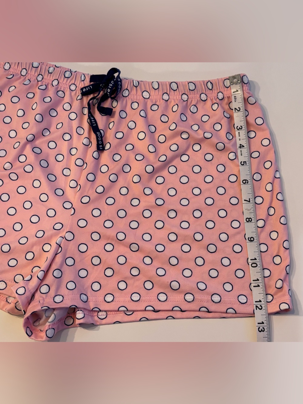 Life Is Good Pink Polka Dot Sleep Shorts, Women’s Lg - Picture 5 of 9